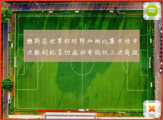 赖斯在世界杯对阵加纳比赛中传中次数创纪录但成功率低仅三次有效
